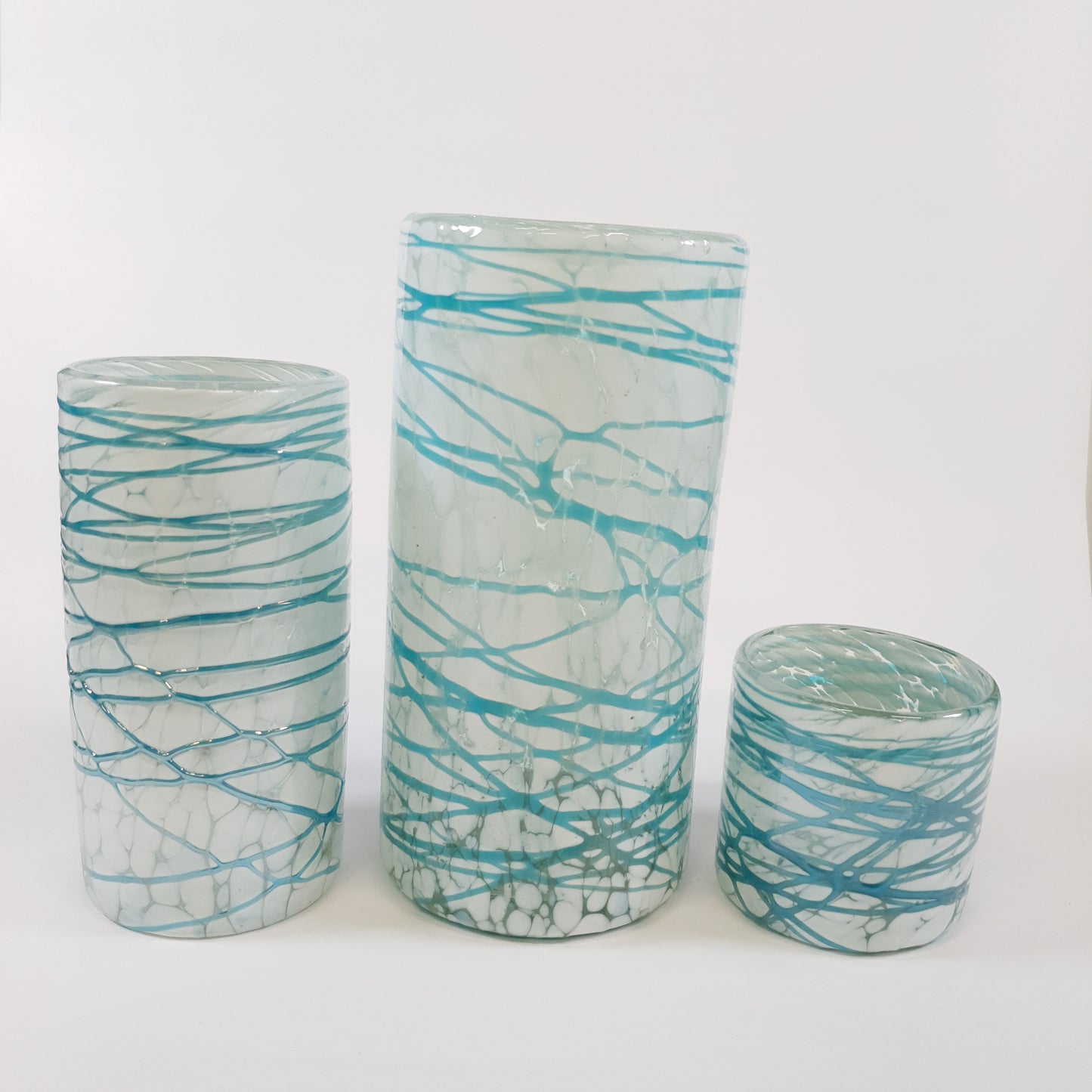 Perla Turquesa - White Turquoise Vase | Mexican Hand-blown Glass