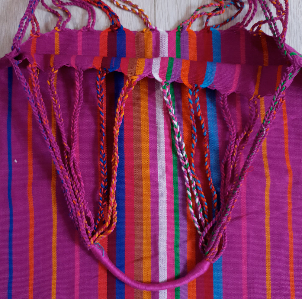 Mexican hand-bag, colourful hand-bag, boho - Pink/Purple Muticolour