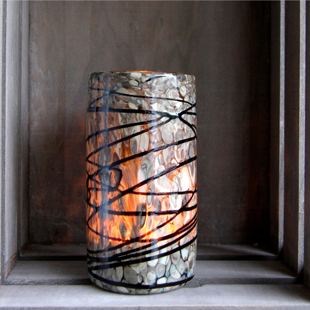 Perla Marble Edition Vase | Mexican Hand-Blown from Recycled Glass