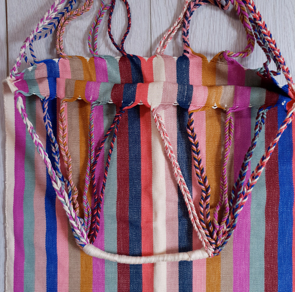 Mexican hand-bag, colourful hand-bag, boho - Beige