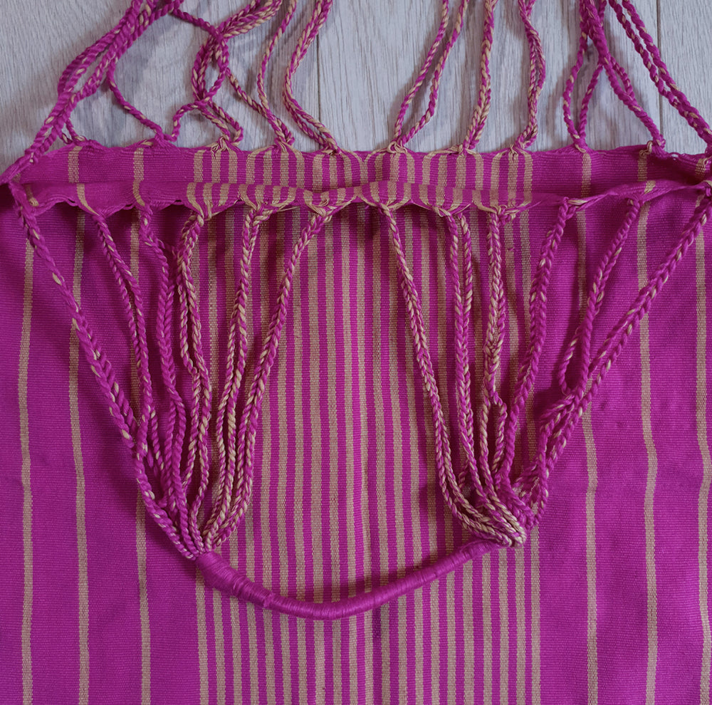 Mexican hand-bag, colourful hand-bag, boho - Purple Duotone