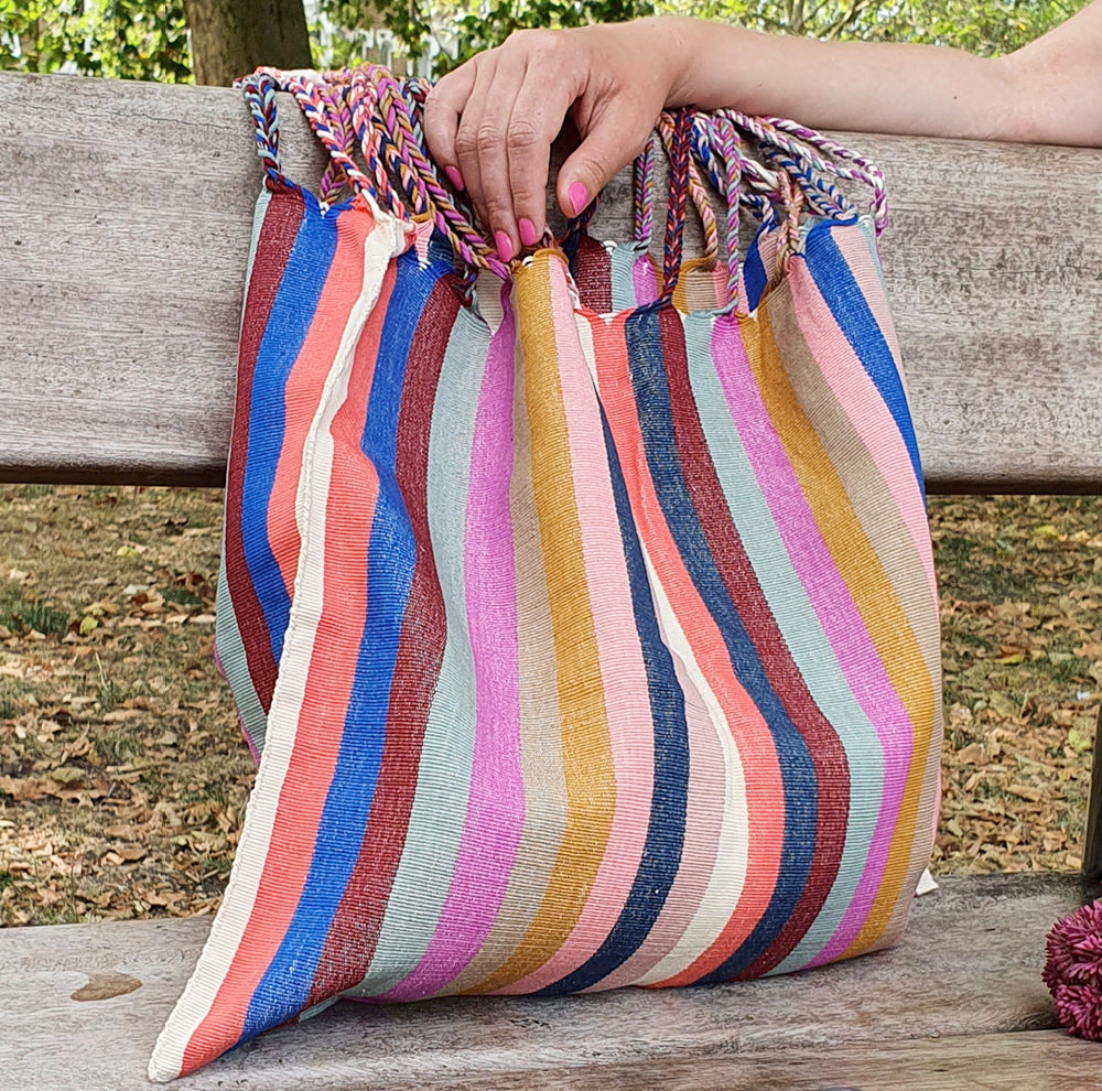 Mexican hand-bag, colourful hand-bag, boho - Beige
