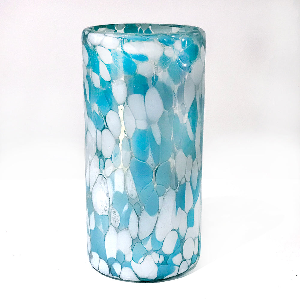 Nube Aqua - Turquoise & White Vase