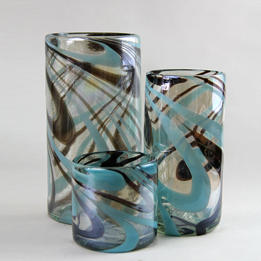 Arte Deco Edition - Turquoise & Dark Chocolate Mexican Vase